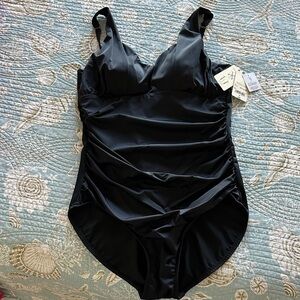 St. John's Bay Black One Piece Swimsuit